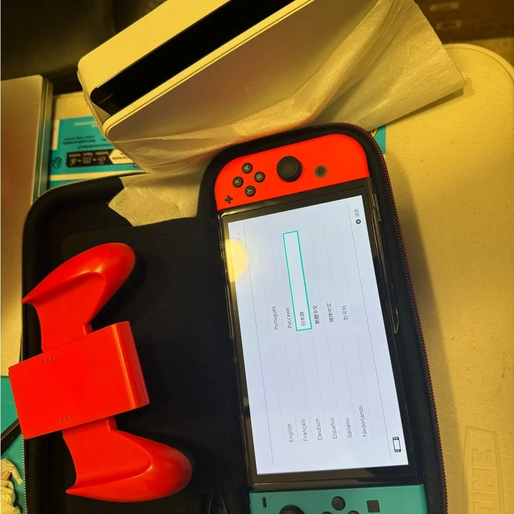 Nintendo Switch with Black Travel Case Bundle